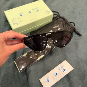 Off-White Glossy Black Sunglasses